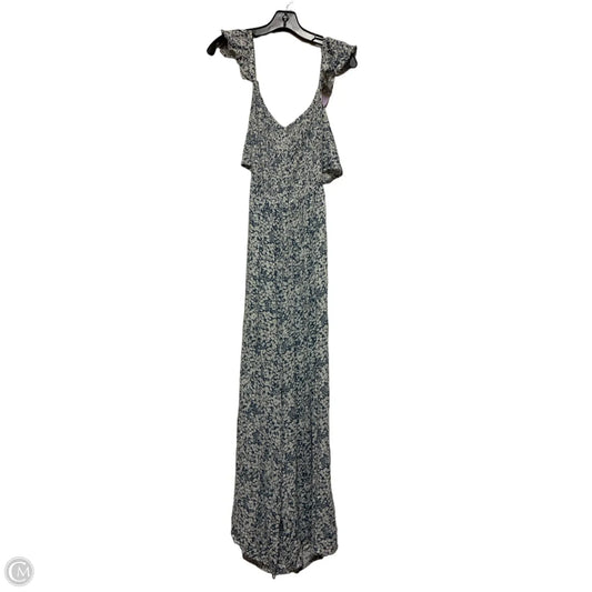 Jumpsuit By Clothes Mentor In Blue & White, Size: L