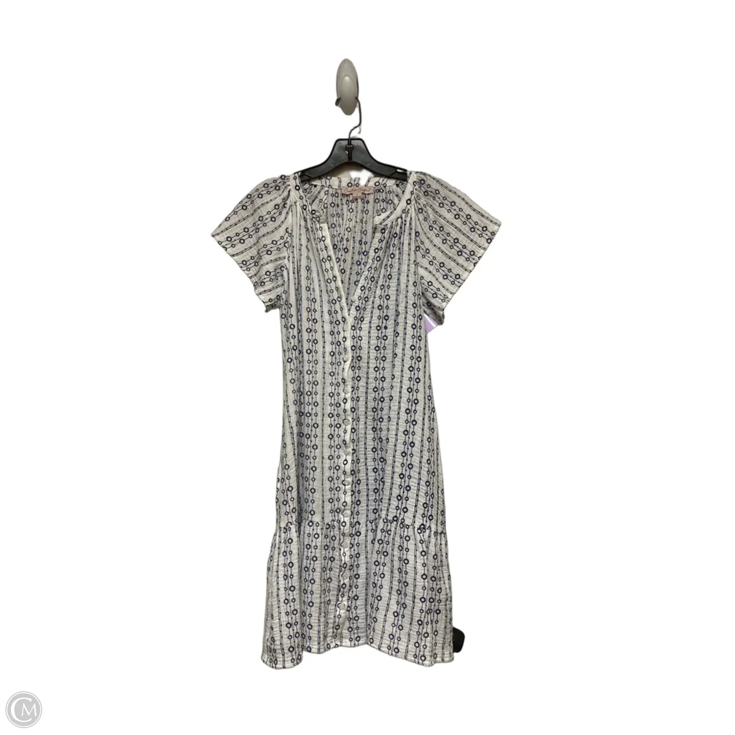 Dress Casual Short By Clothes Mentor In Blue & White, Size: S