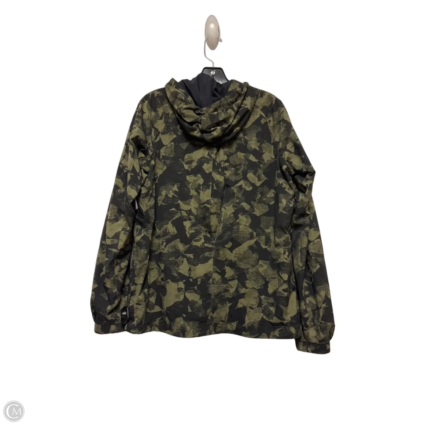 Athletic Jacket By Lululemon In Black & Green, Size: M