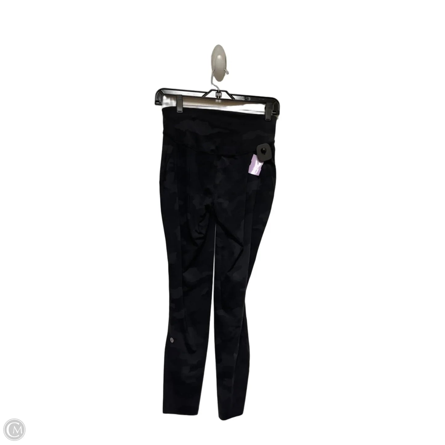 Athletic Leggings By Lululemon In Black & Grey, Size: 6