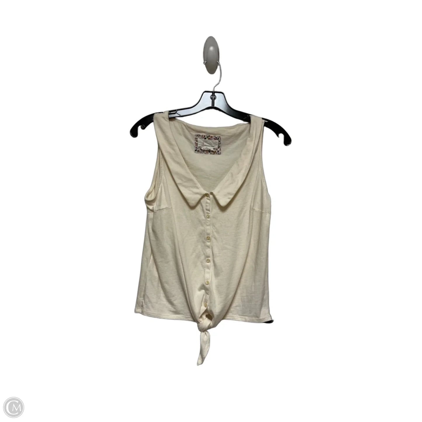 Top Sleeveless By Anthropologie In Cream, Size: M