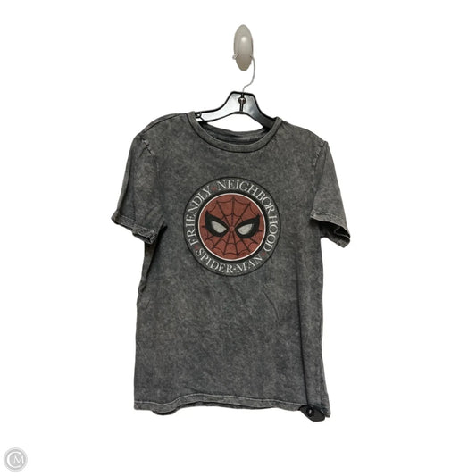 Top Short Sleeve By Disney In Grey, Size: S