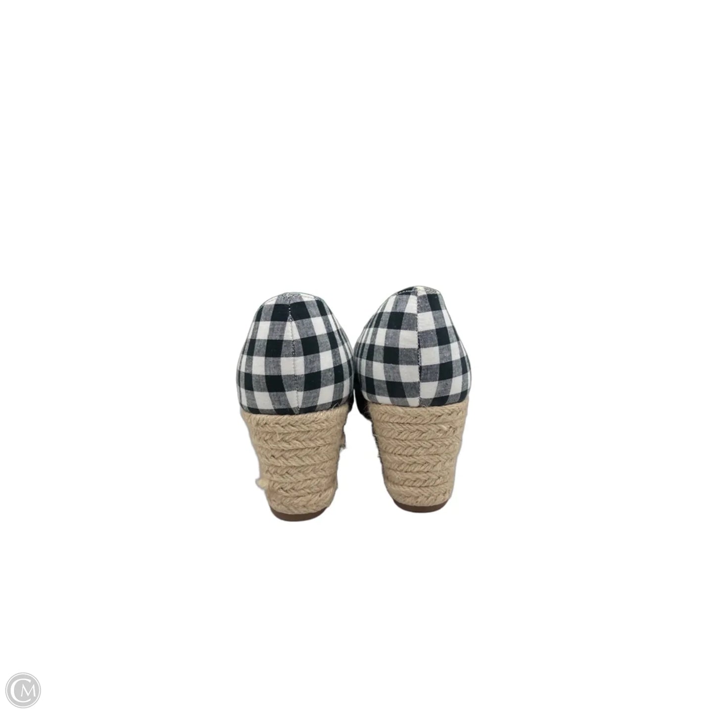 Shoes Heels Wedge By Bandolino In Plaid Pattern, Size: 8.5