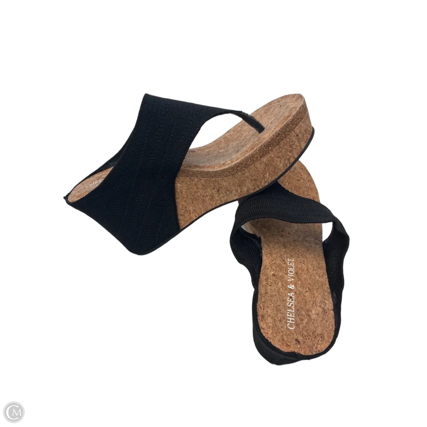 Sandals Heels Platform By Chelsea And Violet In Black, Size: 9.5