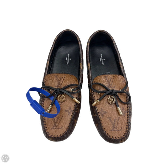 Shoes Luxury Designer By Louis Vuitton In Brown, Size: 5.5