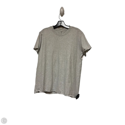 Athletic Top Short Sleeve By Lululemon In Grey, Size: S