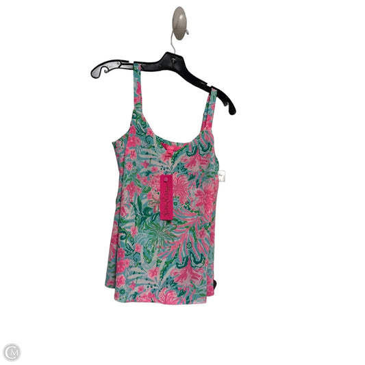 Top Sleeveless Designer By Lilly Pulitzer In Green & Pink, Size: Xs
