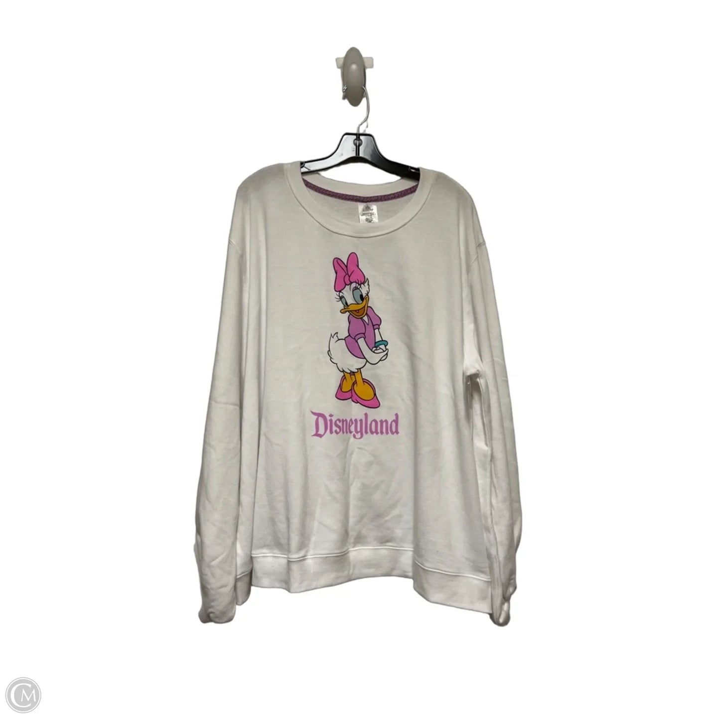 Sweatshirt Hoodie By Disney Store In Pink & White, Size: 3x