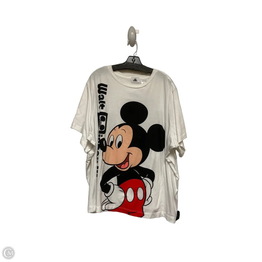 Top Short Sleeve Basic By Disney Store In Black & White, Size: 3x