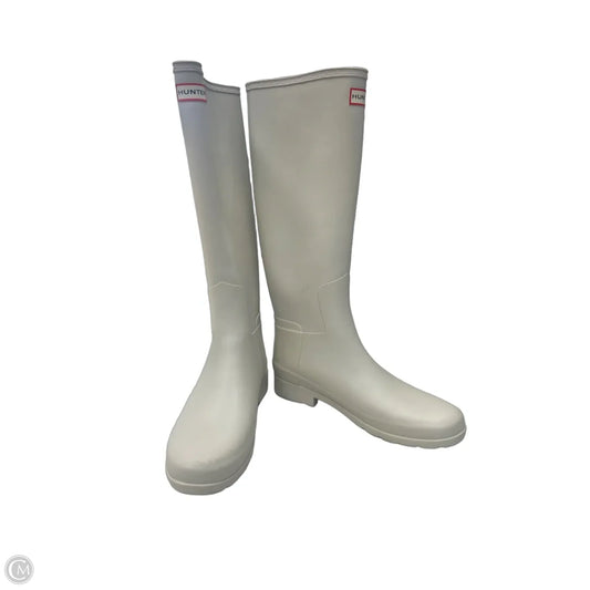 Boots Rain By Hunter In Cream, Size: 10