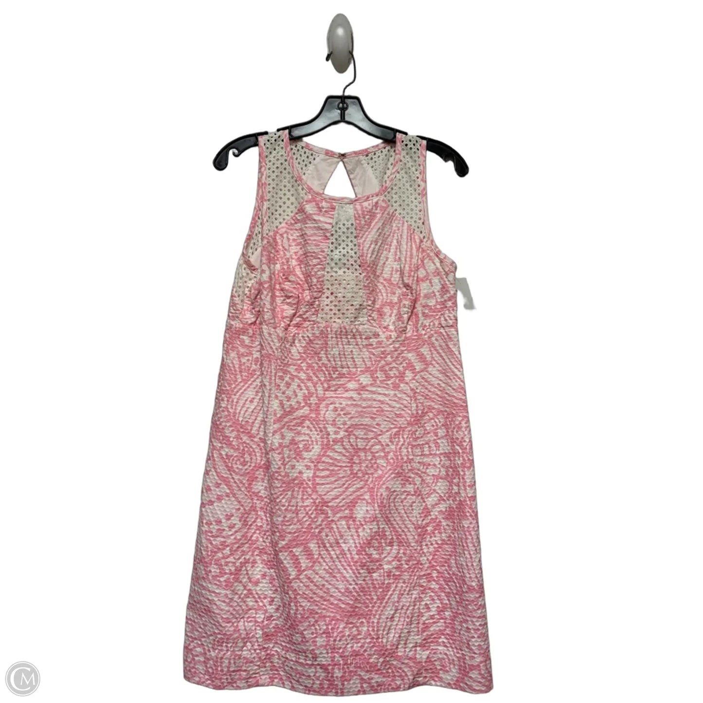 Dress Designer By Lilly Pulitzer In Pink & White, Size: M