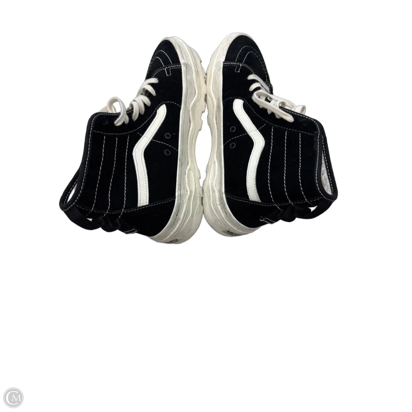 Shoes Sneakers By Vans In Black & White, Size: 9.5