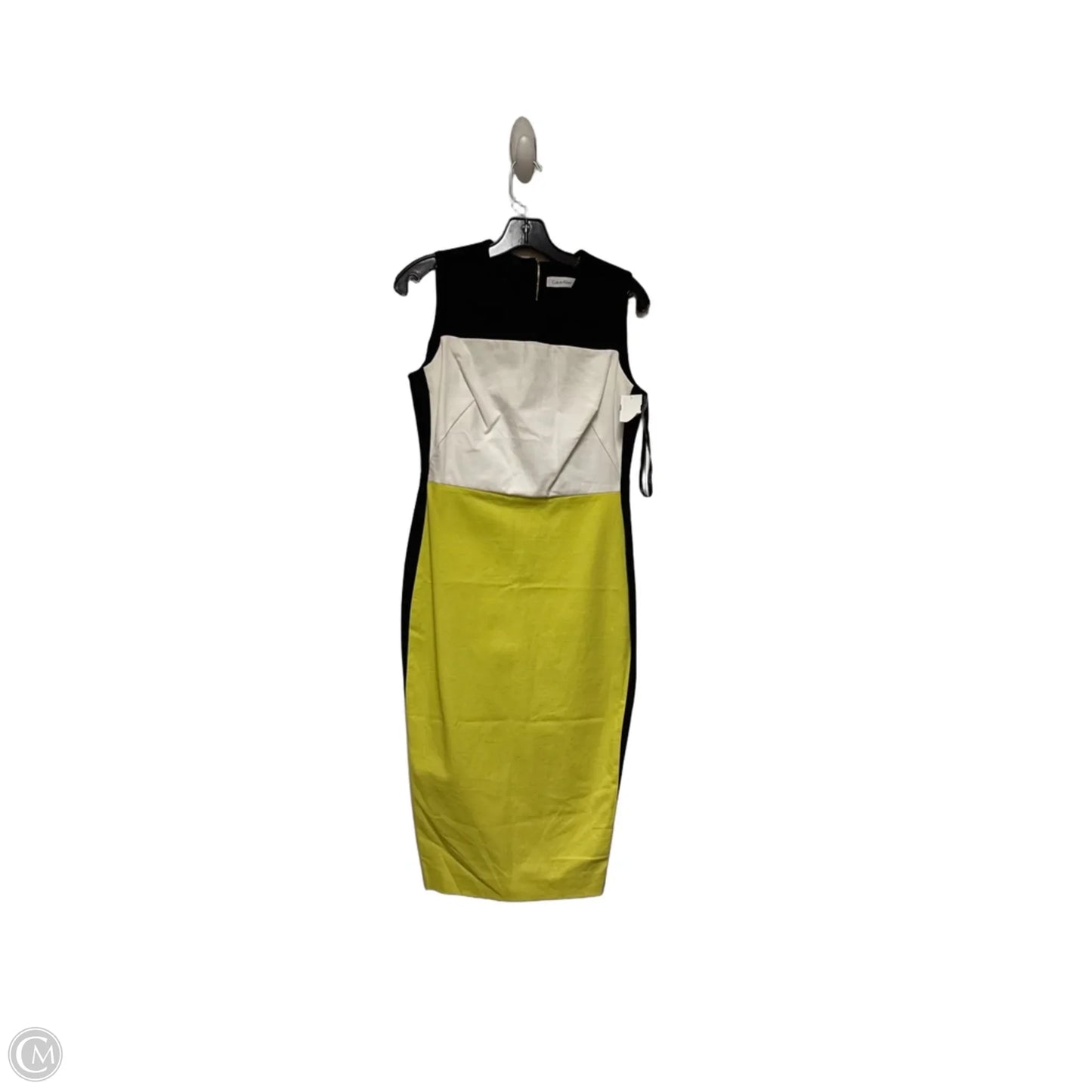 Dress Casual Midi By Calvin Klein In Black & Green, Size: S