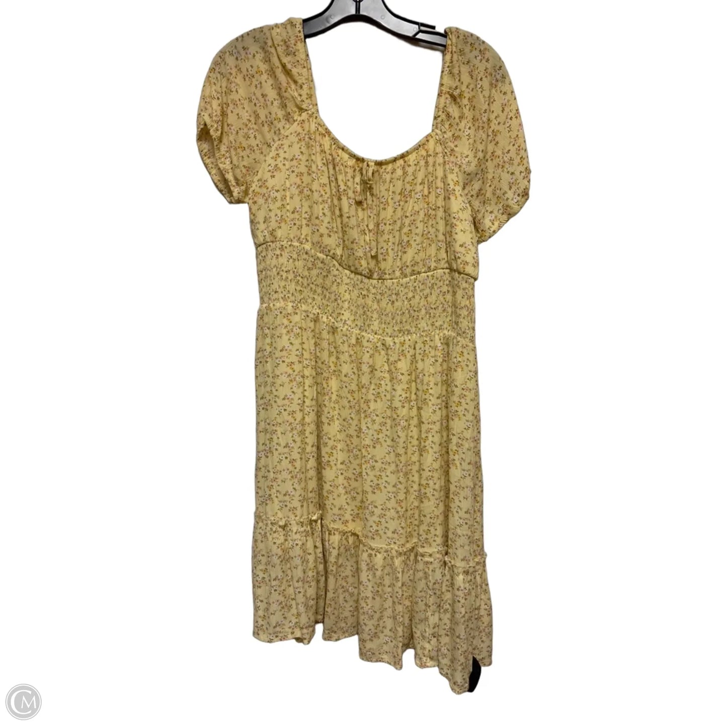 Dress Casual Short By Celebrity Pink In Yellow, Size: Xl