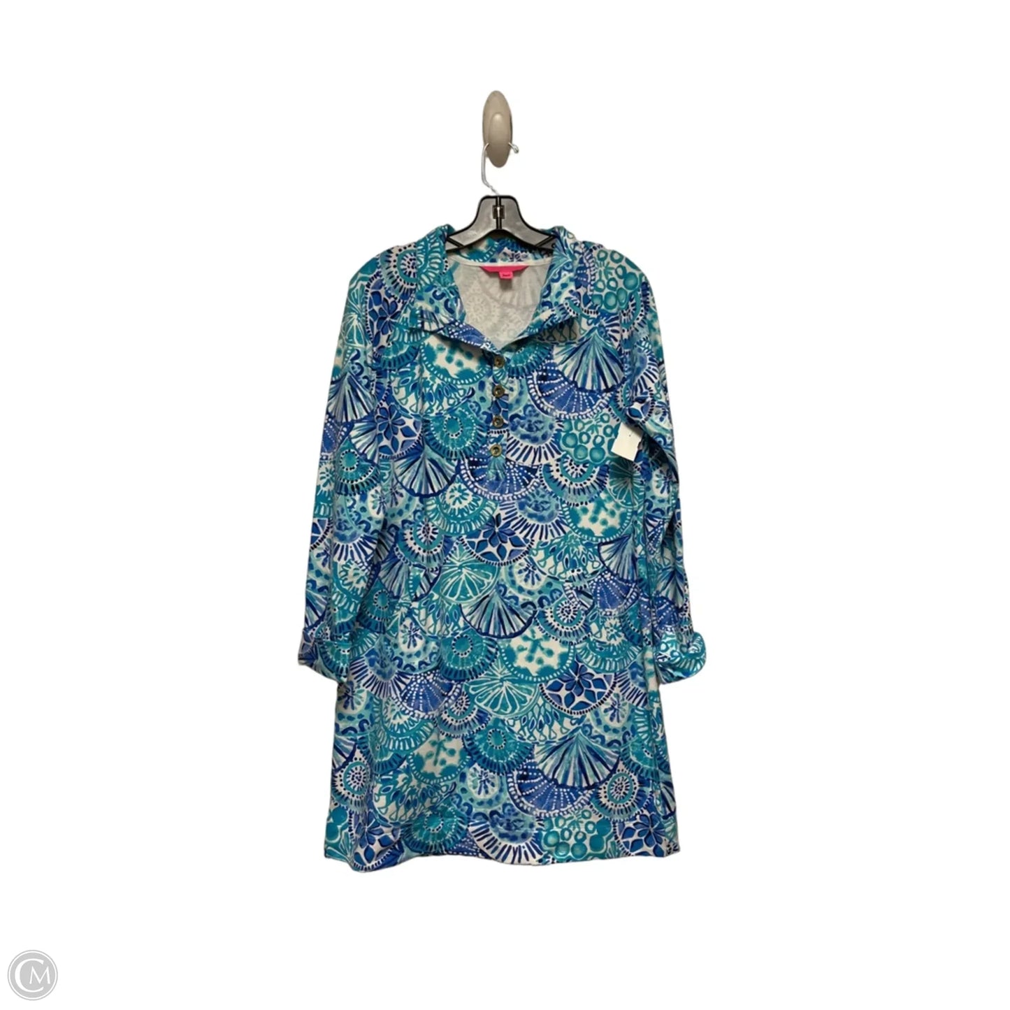 Dress Designer By Lilly Pulitzer In Blue & White, Size: M