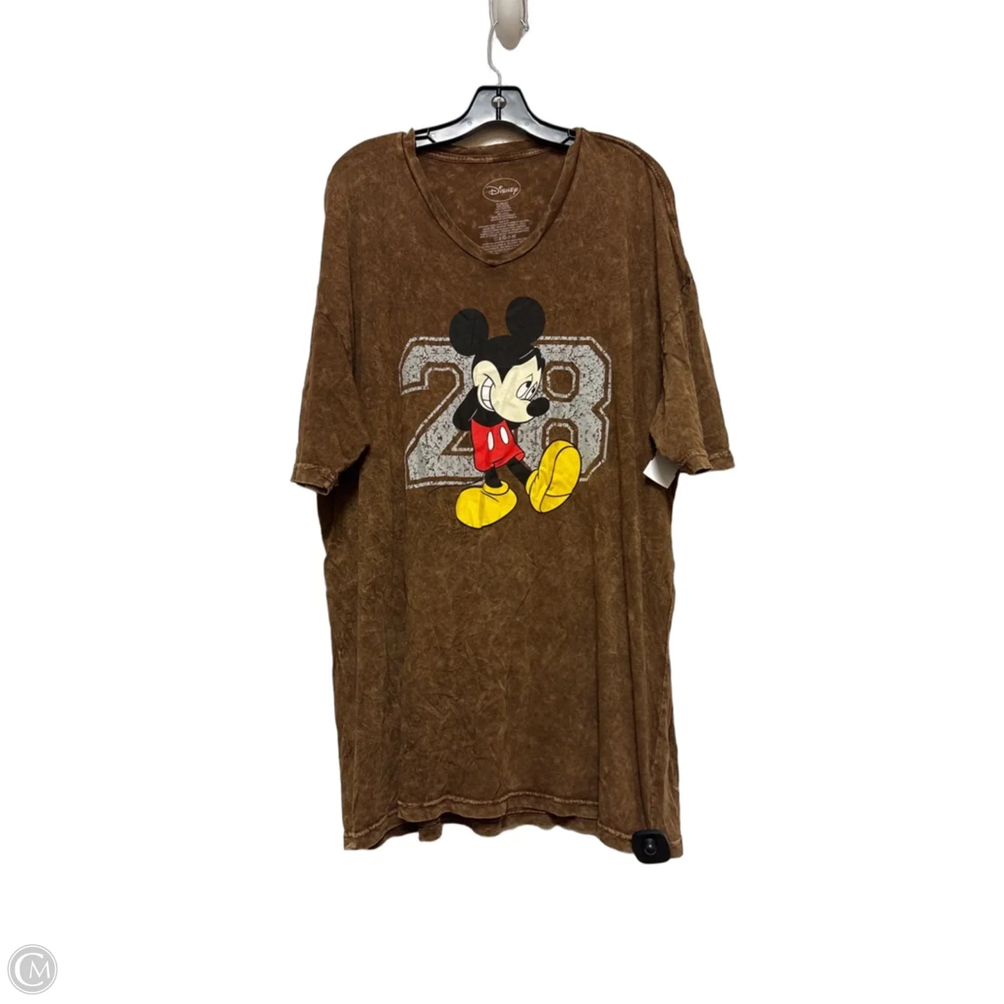 Top Short Sleeve Basic By Disney In Brown, Size: Xxl