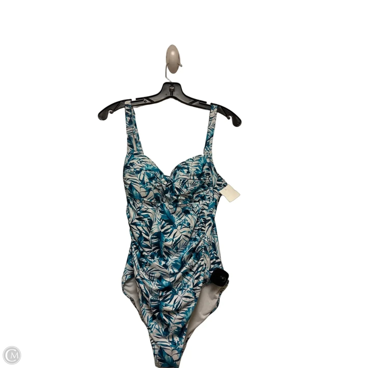 Swimsuit By Clothes Mentor In Blue & White, Size: M