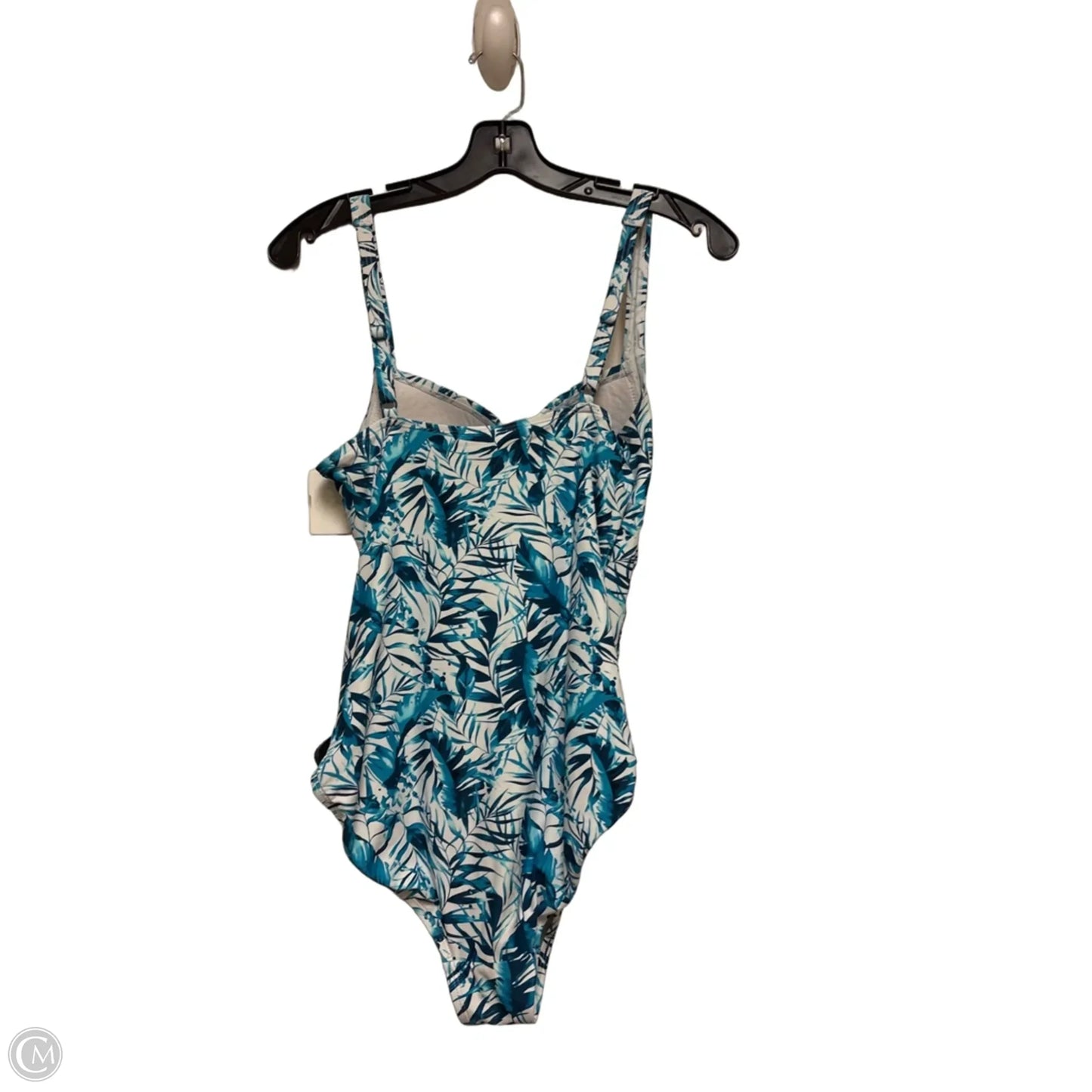 Swimsuit By Clothes Mentor In Blue & White, Size: M