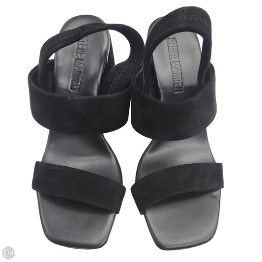 Sandals Heels Platform By Steve Madden In Black, Size: 5.5