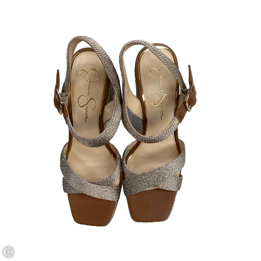 Shoes Heels Platform By Jessica Simpson In Bronze, Size: 9.5