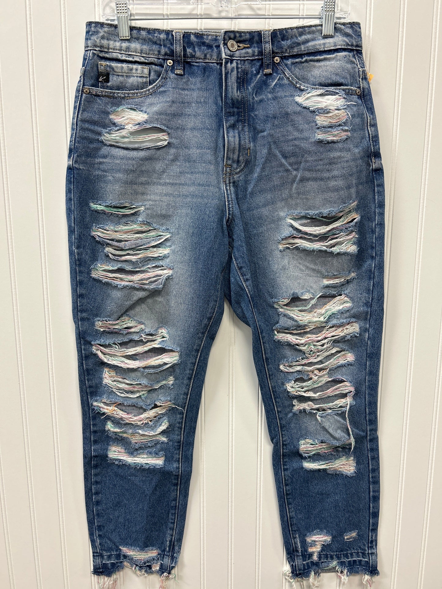 Jeans Straight By Kancan In Blue Denim, Size:6