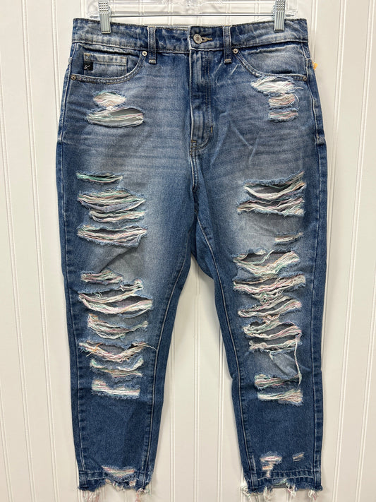 Jeans Straight By Kancan In Blue Denim, Size:6