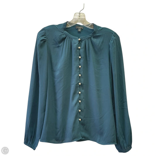 Top Long Sleeve By Ann Taylor In Teal, Size: Xs