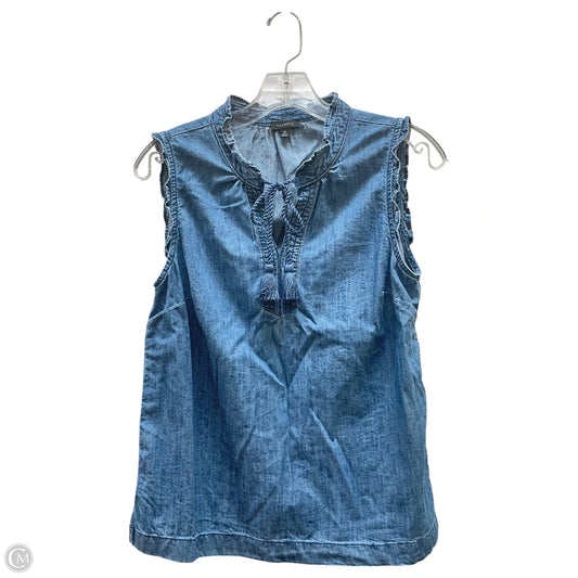 Top Sleeveless By Talbots In Blue Denim, Size: Xs