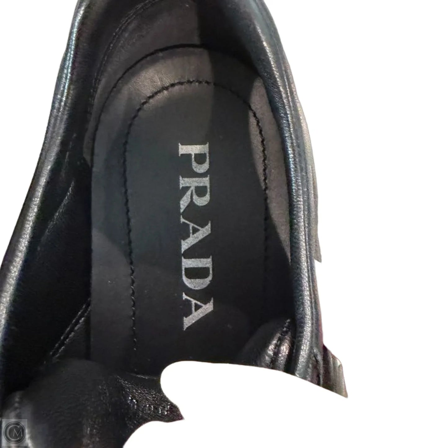 Shoes Luxury Designer By Prada In Black, Size: 7
