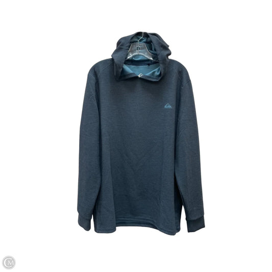 Athletic Top Long Sleeve Hoodie By Quicksilver In Blue, Size: L