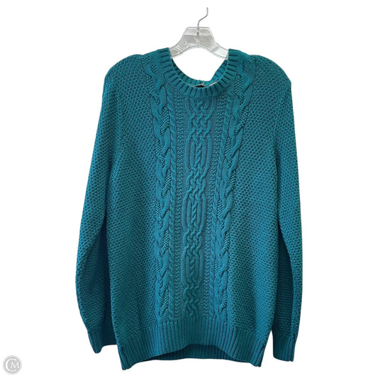 Sweater By Jeanne Pierre In Teal, Size: L