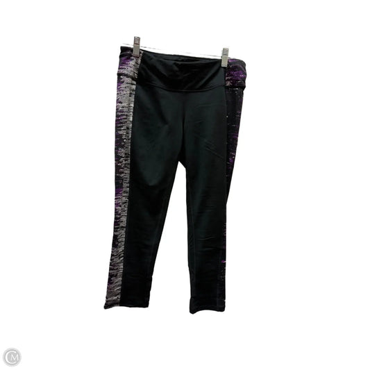 Athletic capris By Lucy In Black & Purple, Size: Sp