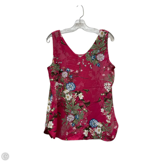Top Sleeveless By Chicos In Red, Size: M