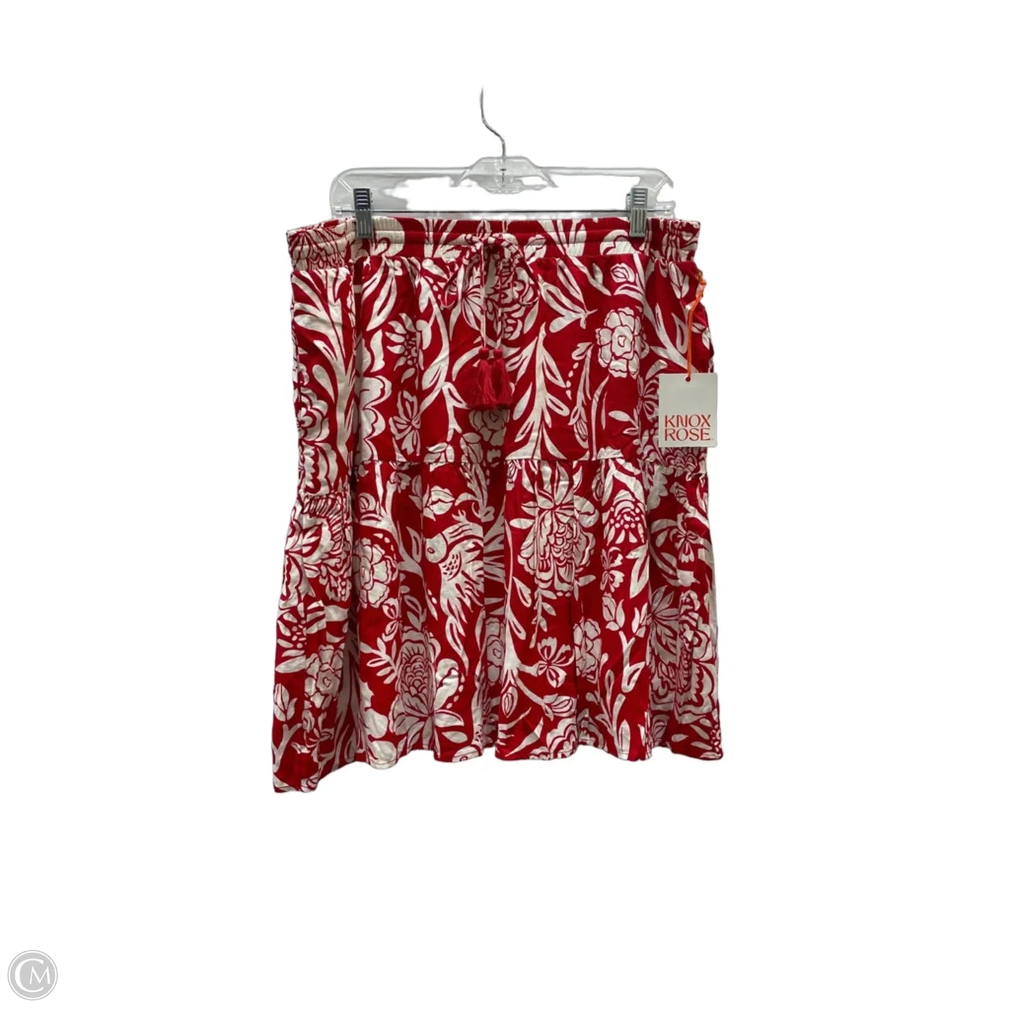 Skirt Mini & Short By Knox Rose In Red & White, Size: Xl