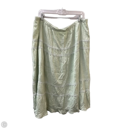 Skirt Maxi By Celebrity Pink In Green, Size: Xxl