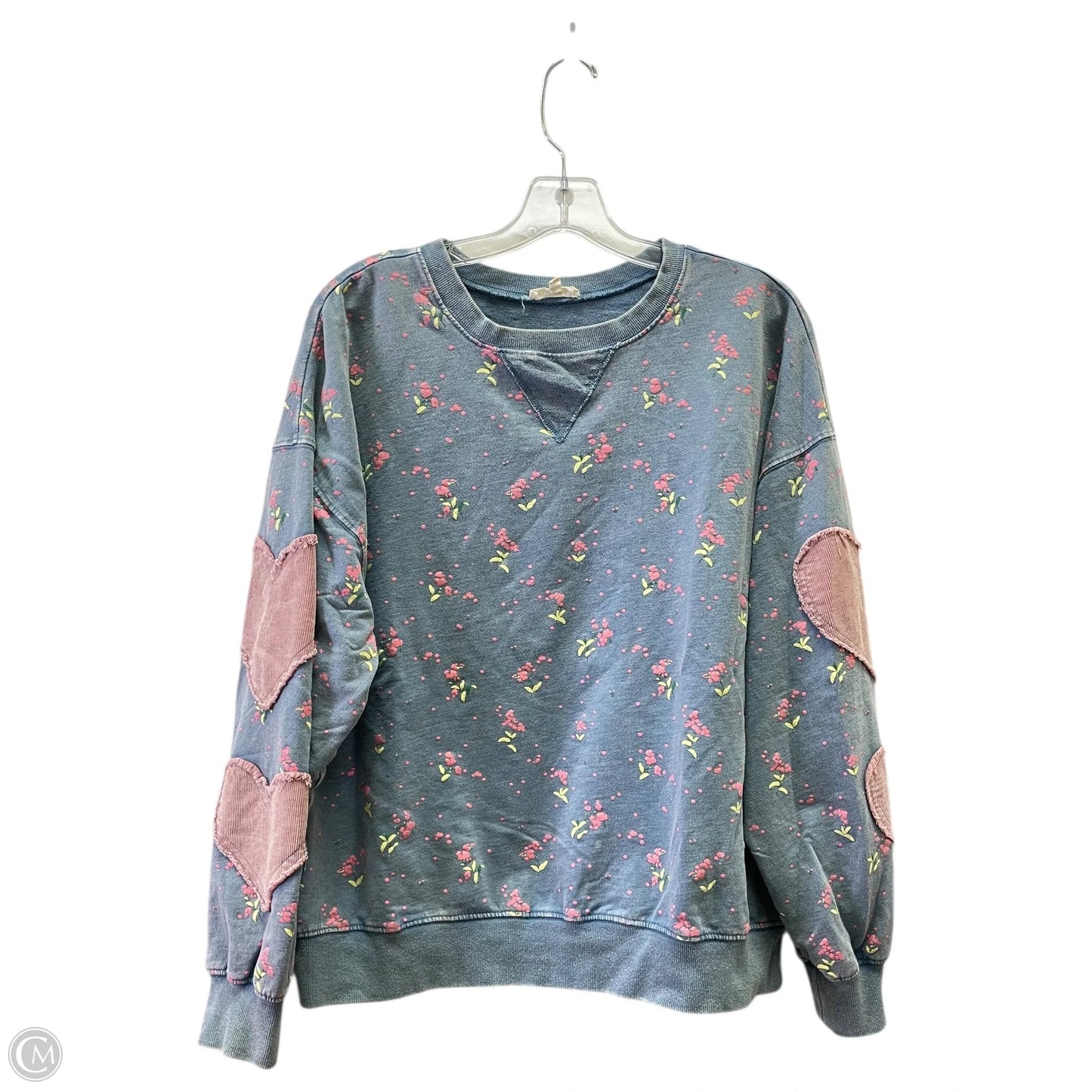 Sweatshirt Crewneck By Easel In Blue, Size: M