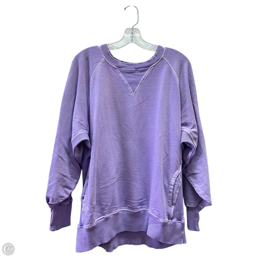 Sweatshirt Crewneck By Zenana In Purple, Size: 2x