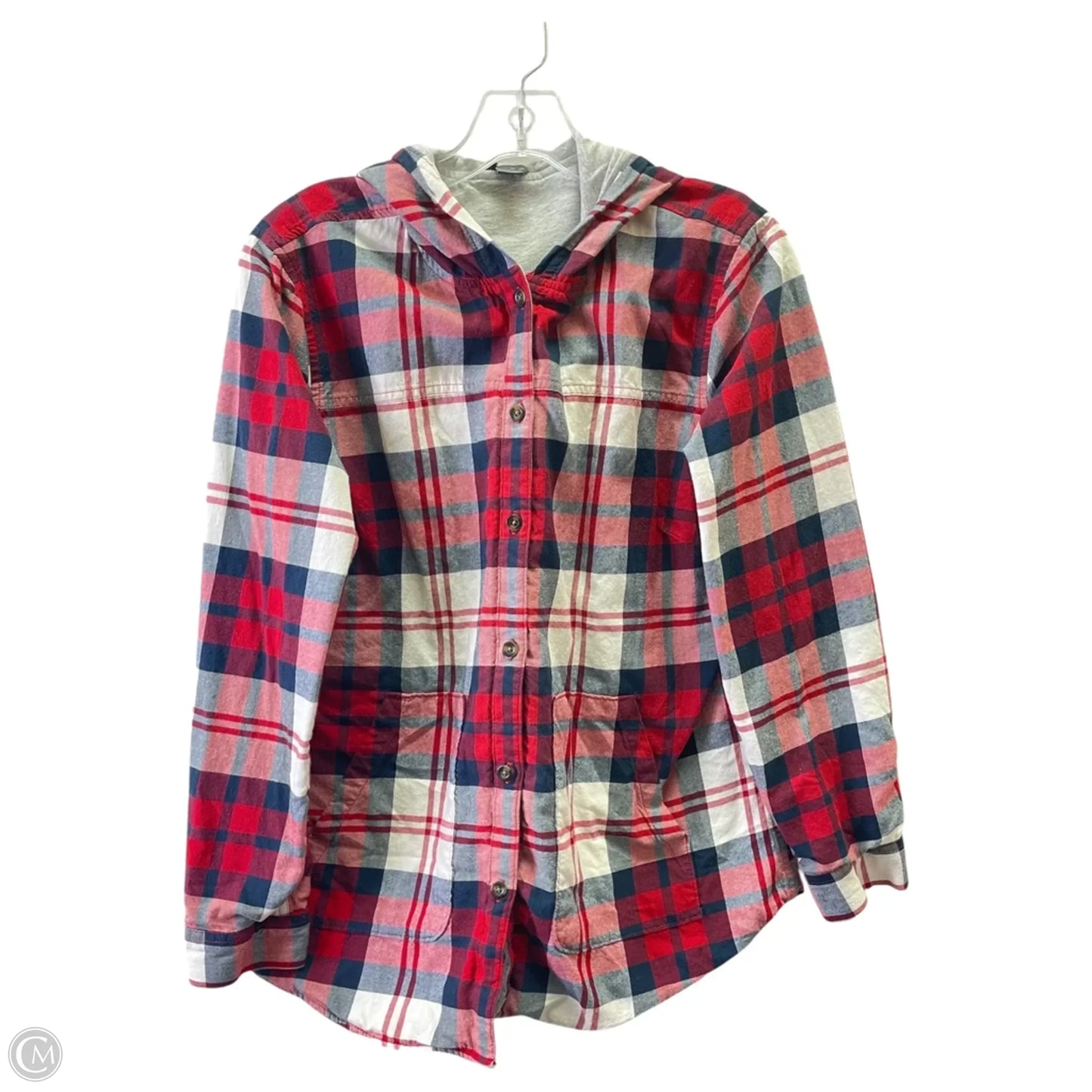Jacket Shirt By Eddie Bauer In Red, Size: Xl
