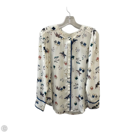 Top Long Sleeve By Loft In White, Size: S