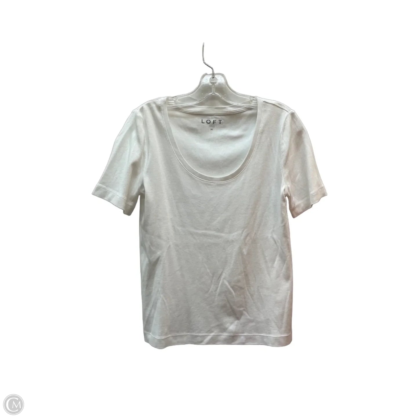 Top Short Sleeve By Loft In White, Size: M
