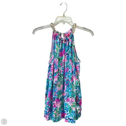 Top Sleeveless Designer By Lilly Pulitzer In Pink & Purple, Size: S