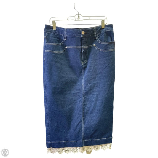 Skirt Maxi By Bar Iii In Blue & Cream, Size: 14