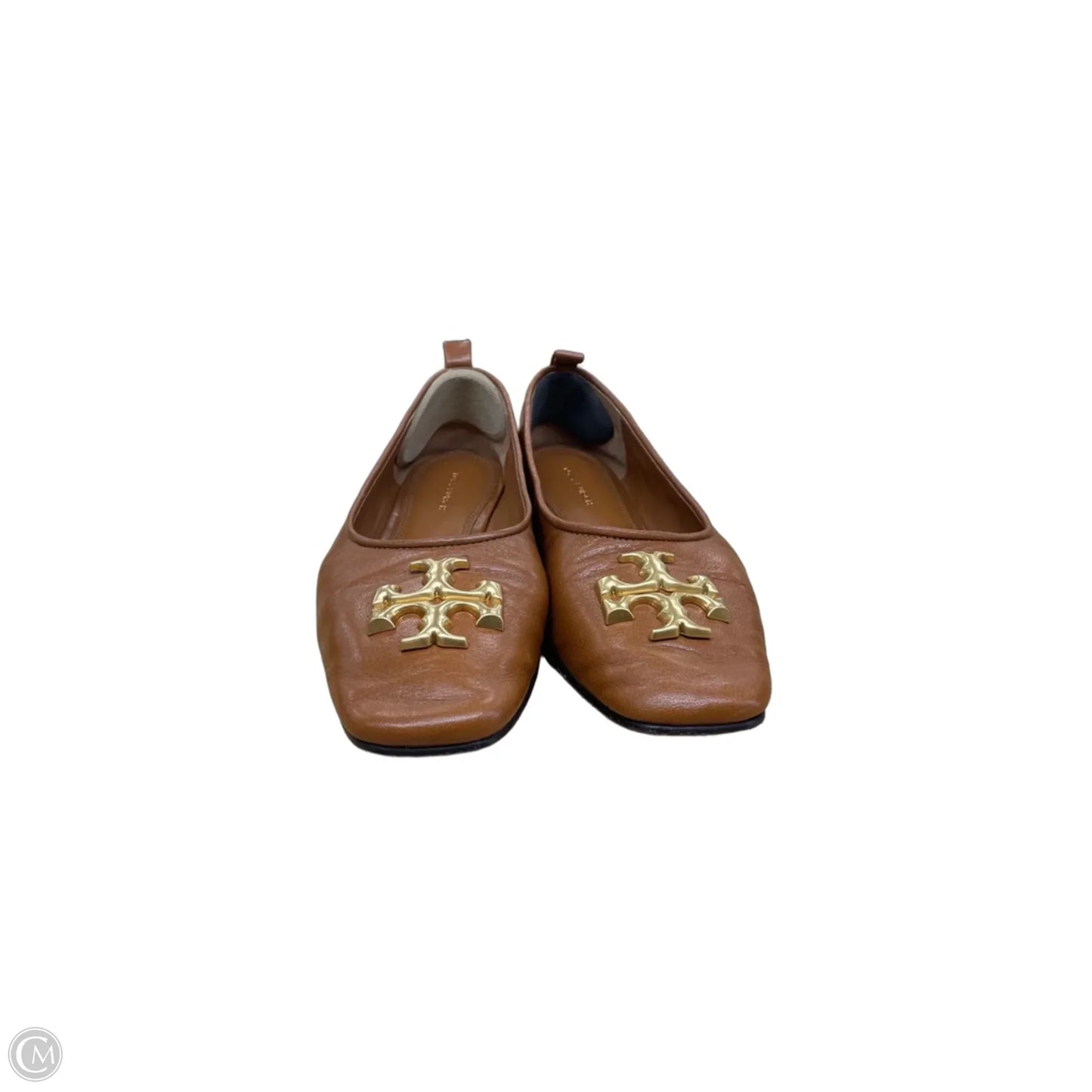 Shoes Designer By Tory Burch In Brown & Gold, Size: 7