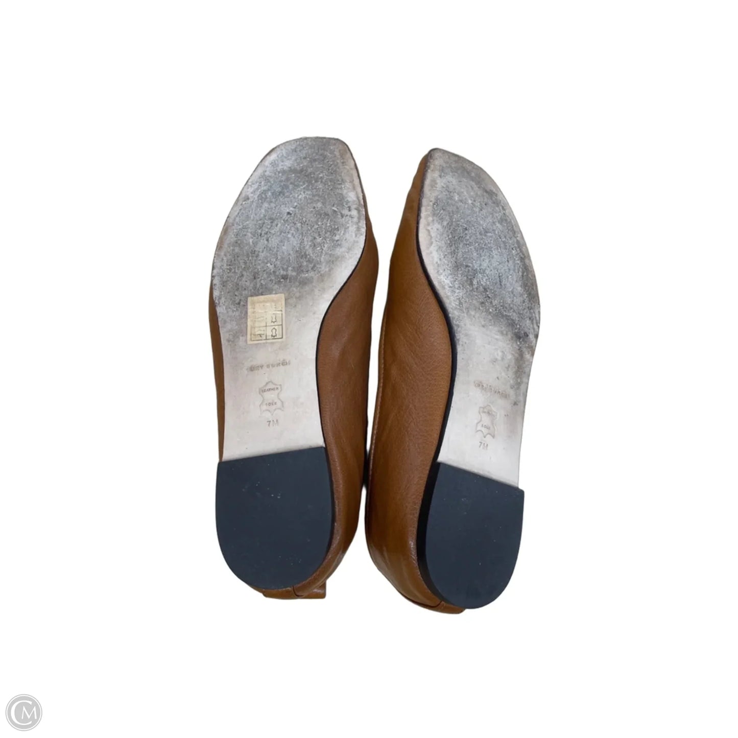 Shoes Designer By Tory Burch In Brown & Gold, Size: 7