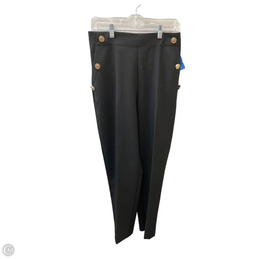 Pants Cropped By Zara In Black & Gold, Size: 8
