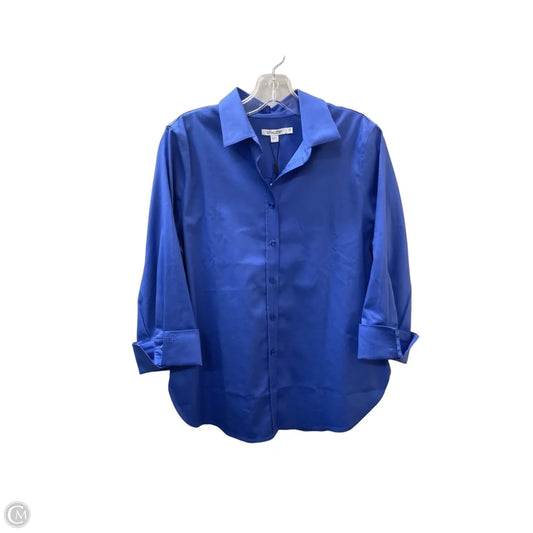 Top 3/4 Sleeve By Chicos In Blue, Size: S