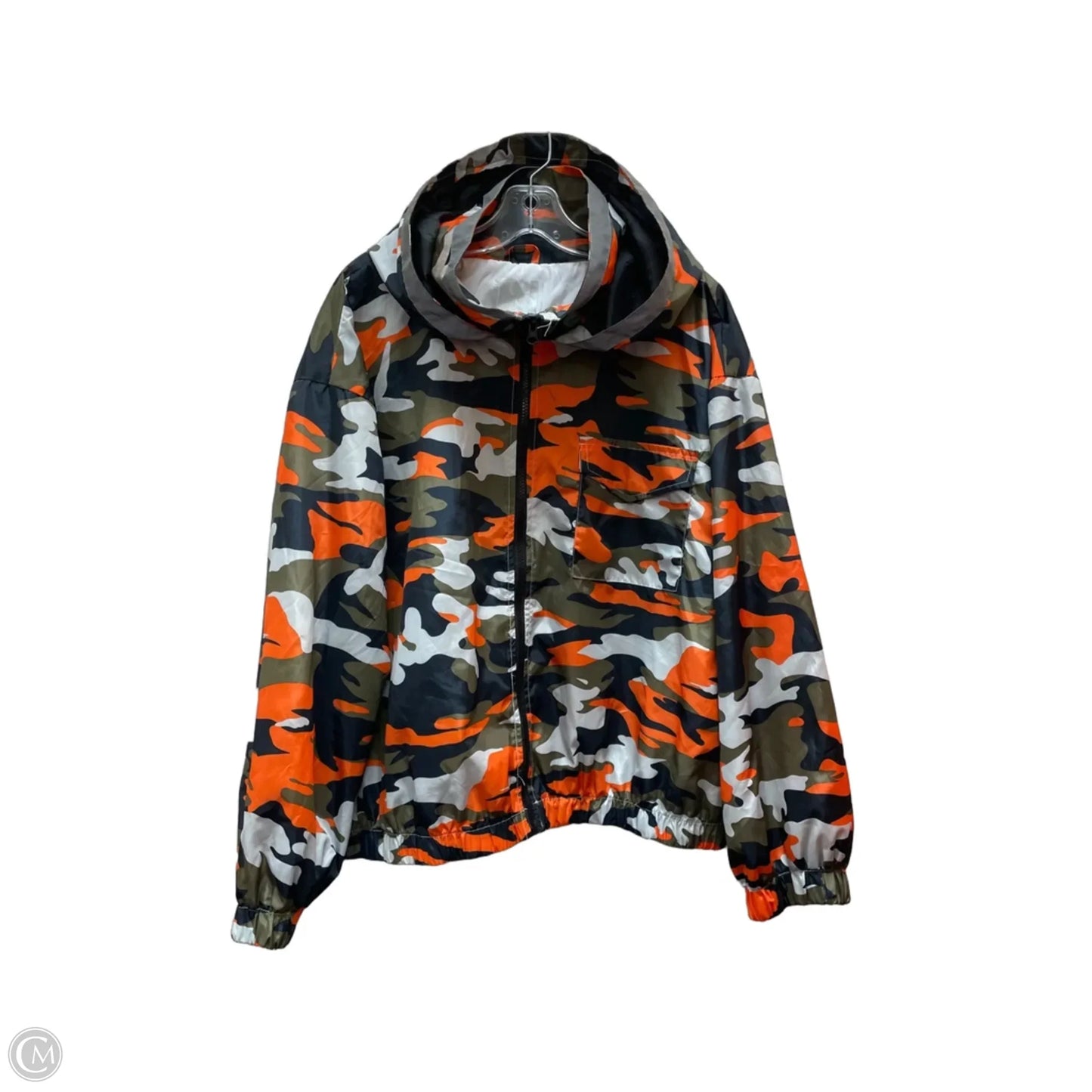 Jacket Windbreaker By New Look In Camouflage Print, Size: 3x