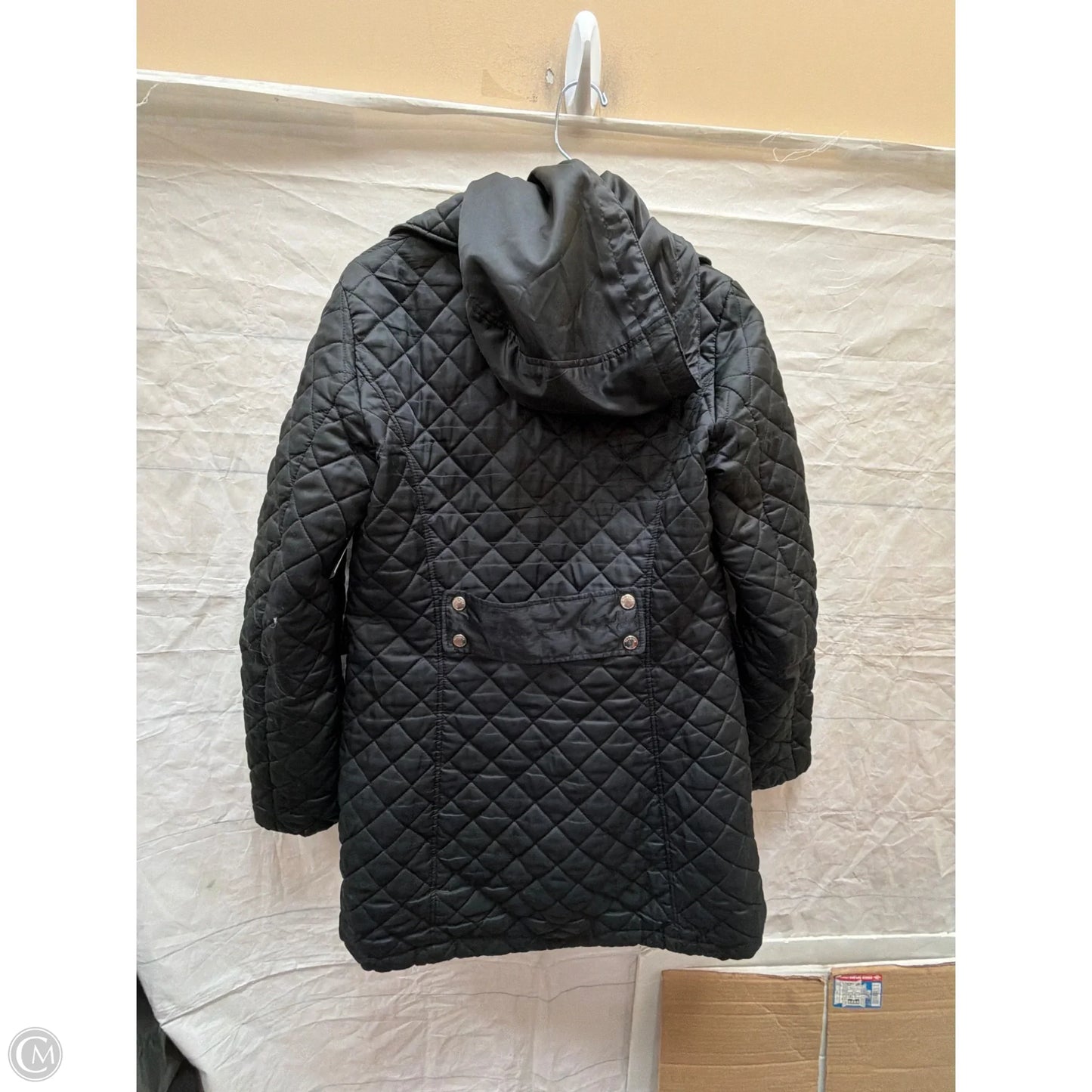 Coat Puffer & Quilted By Laundry In Black, Size: M