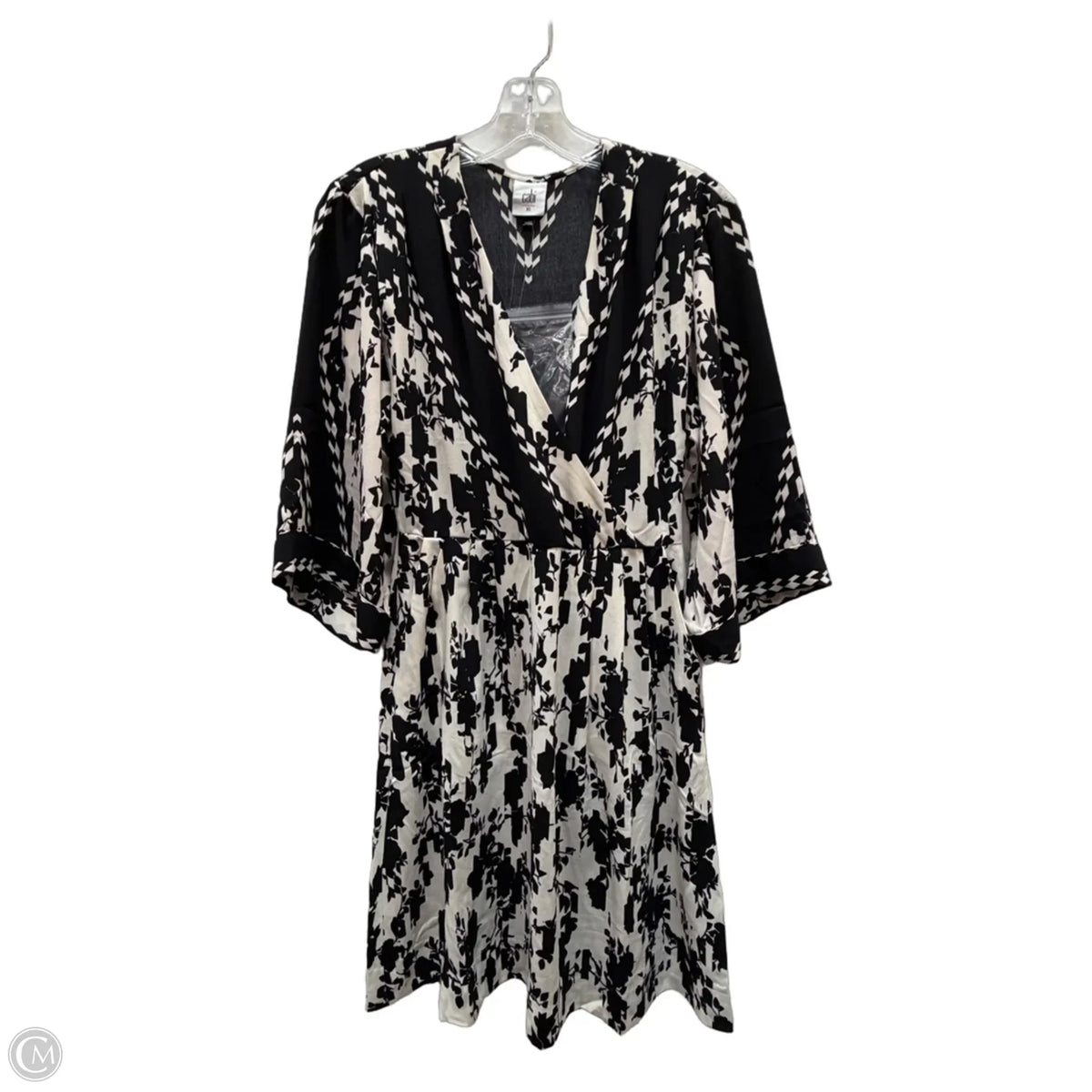 Dress Work By Cabi In Black & Cream, Size: Xs