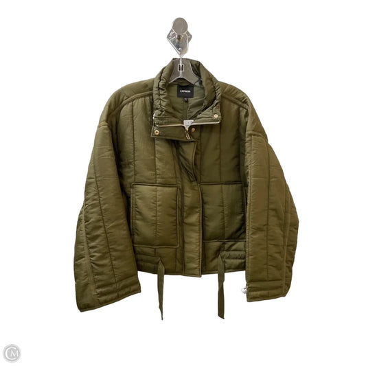 Jacket Puffer & Quilted By Express In Green, Size: S